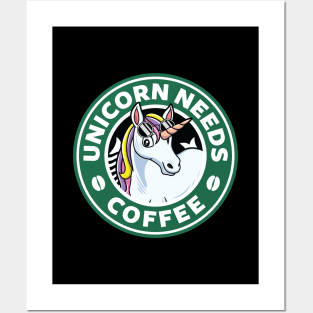 Unicorn Needs Coffee Posters and Art